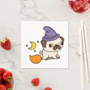 Puggy Witch Paper Napkins
