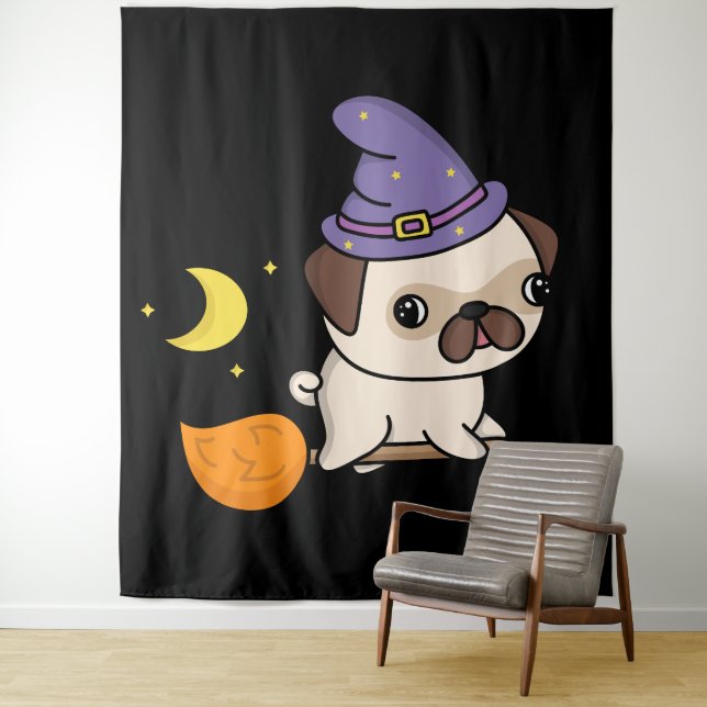 Puggy Witch Tapestry (In Situ)