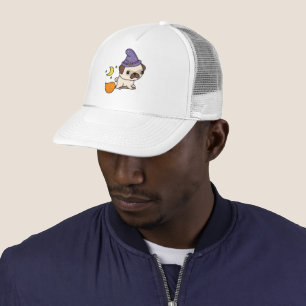 Puggy Witch Trucker Hat