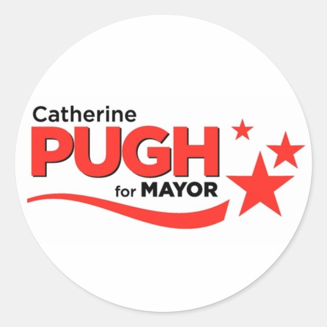 Pugh for Mayor Stickers (Front)