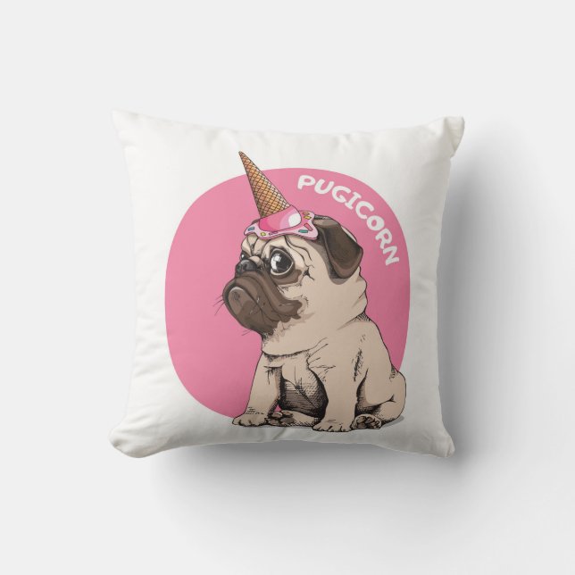 Pugicorn Cushion (Front)