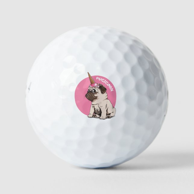 Pugicorn Golf Balls (Front)