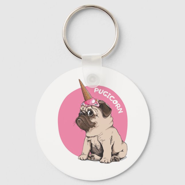 Pugicorn Key Ring (Front)