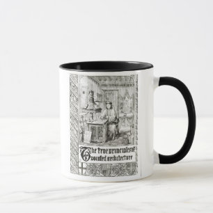 Pugin at work, frontispiece from 'True Principles Mug