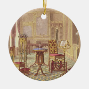 Pugin's Gothic Furniture, by Augustus Charles Pugi Ceramic Tree Decoration