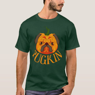 Pugkin Pumpkin Pug Halloween Costume girl T-Shirt