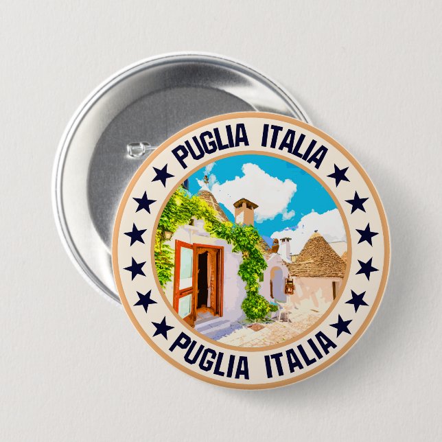Puglia                                             7.5 cm round badge (Front & Back)