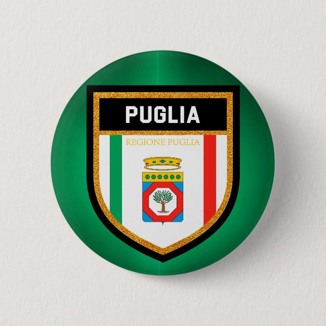Puglia Flag 6 Cm Round Badge (Front)
