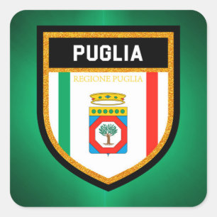 Puglia Flag Square Sticker