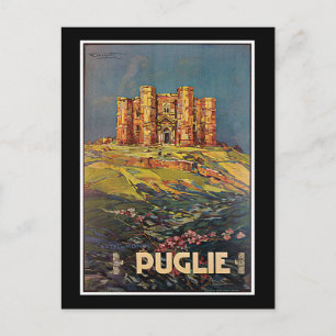 Puglie, Italy Castel del Monte Vintage Travel Postcard