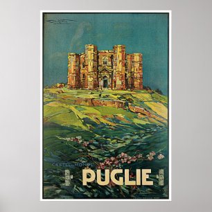"Puglie ( Puglia ) Vintage Italian Travel Poster