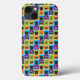 Pugnacious Gifts I Love Pugs iphone 6 Case