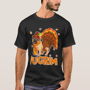 Pugrim Pug Pilgrim Turkey Pug Classic 112 T-Shirt