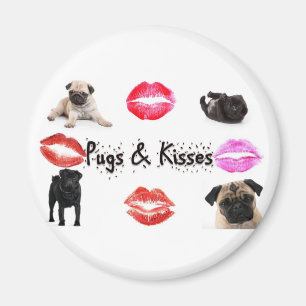 Pugs and Kisses Magnet