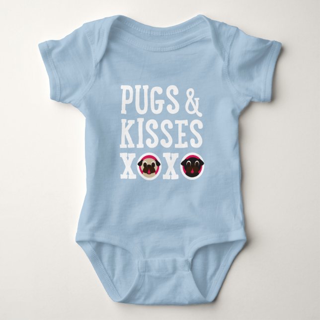 Pugs and Kisses XOXO Baby Bodysuit (Front)