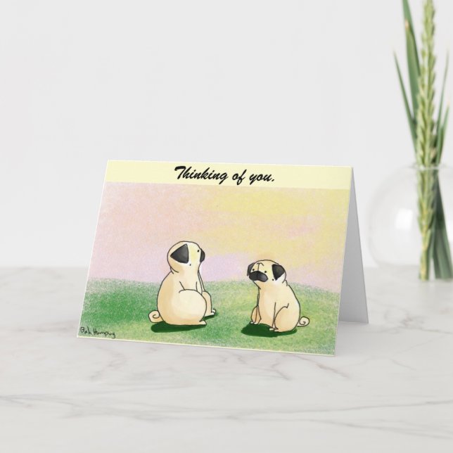Pugs at Sunset Card (Front)