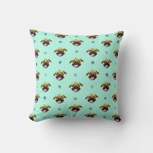 Pugs Cushion Baby Pink And Mint