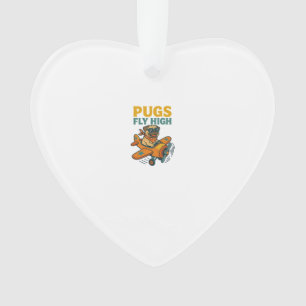 Pugs Fly High Ornament