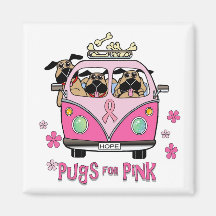 Pugs for Pink Magnet