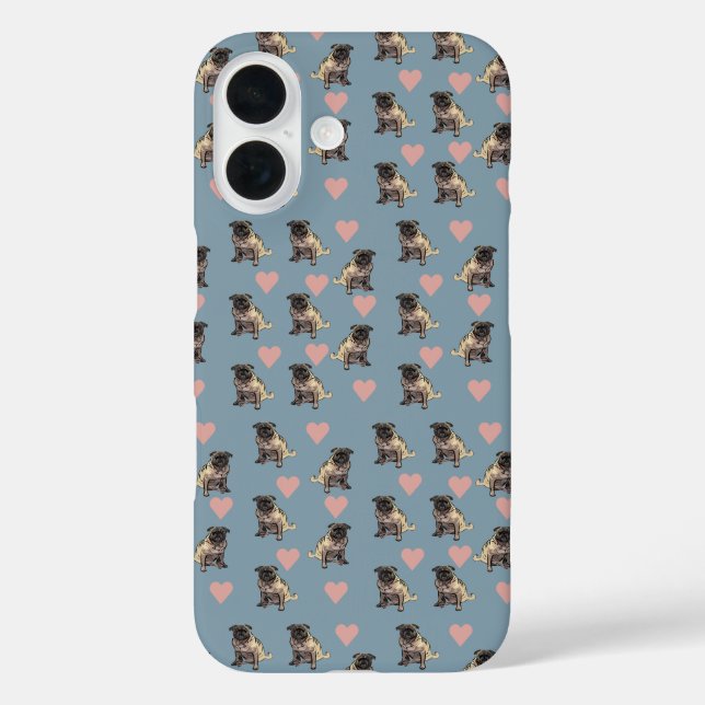 Pugs & hearts Case-Mate iPhone case (Back)