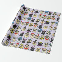 Pugs In Costumes Wrapping Paper