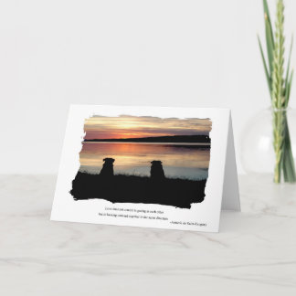 Pugs in Sunset Card