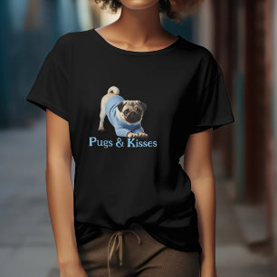 Pugs & Kisses: Adorable Pug-Themed Design T-Shirt
