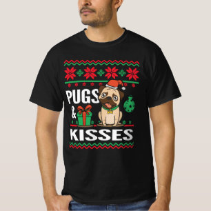 Pugs & Kisses Ugly Christmas T-Shirt
