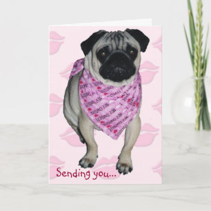 Pugs & Kisses Valentine's Day Greeting Card