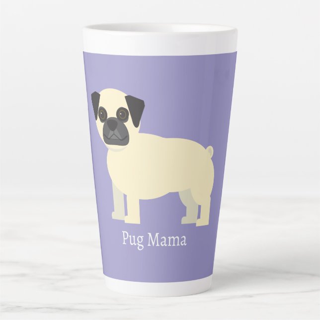 Pugs,  latte mug (Front)
