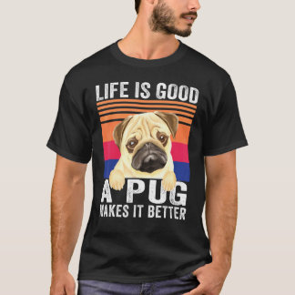 Pugs Makes Your Life Good Vintage T-Shirt