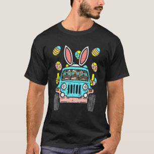 Pugs Monster Truck Bunny Ears Eggs Easter Egg Hunt T-Shirt