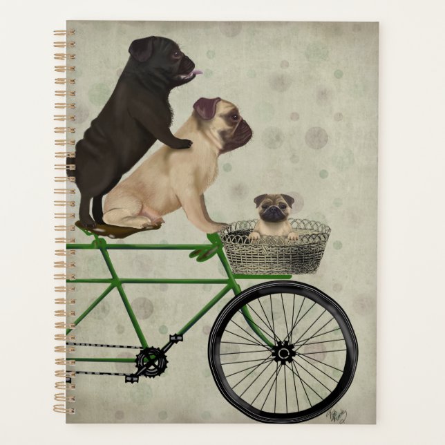 Pugs on Bicycle Planner (Front)