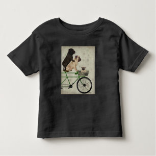Pugs on Bicycle Toddler T-Shirt