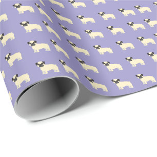 Pugs, Pale Purple Wrapping Paper