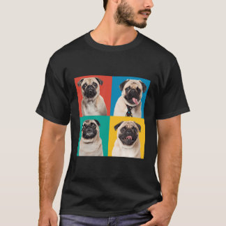 Pugs Portrait Photos Carlino For Dog Lovers T-Shirt