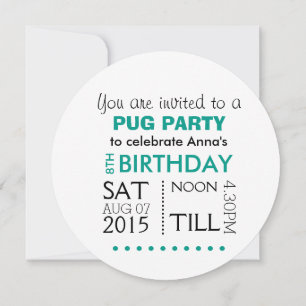 Pugs Rule Party Invitation
