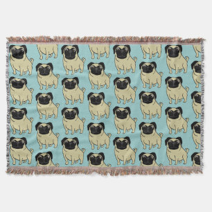 Pugs Throw Blanket