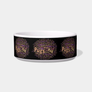 Pugs Typography Bowl