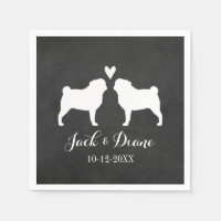 Pugs Wedding Couple with Custom Text