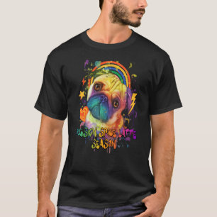 Pugskin Spice Latte Season Pug Animal Pun Dutch Bu T-Shirt
