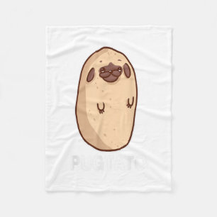 Pugtato Potato Pug Owner Dog Lover Potatoes Gift Fleece Blanket