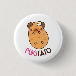 Pugtato Pug Potato 3 Cm Round Badge