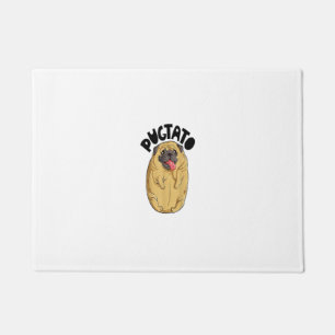 Pugtato Pug Potato Shirt Dog Lovers Costume Funny Doormat