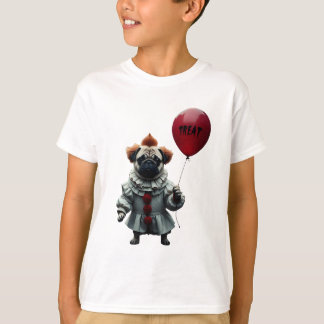 Pugwise the Clown – Funny Halloween Pug T-Shirt