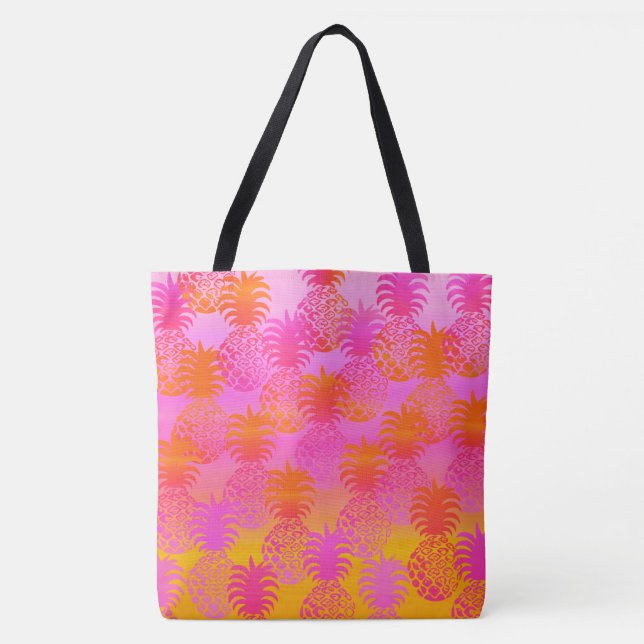 Pukana Hawaiian Pineapple Sunset Blend Beach Bag (Front)