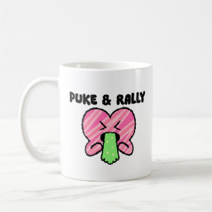 Puke & Rally Classic Mug Pink Heart Party
