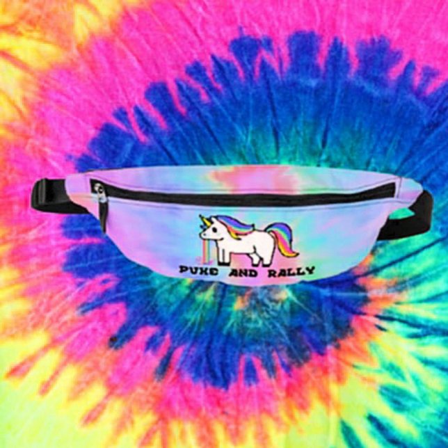 Puke & Rally Rainbow Unicorn Fanny Pack | Tie-Dye  (Creator Uploaded)