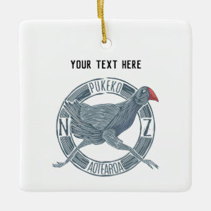 Pukeko NZ bird Ceramic Ornament