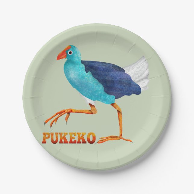 Pukeko Paper Plate (Front)